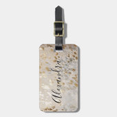 Étiquette À Bagage Balise d'impression des bagages en or personnalisé (Devant Vertical)