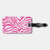 Étiquette À Bagage Balise d'impression Sassy HOT Rose personnalisée Z (Dos horizontal)