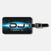 Étiquette À Bagage Balise DJ Sky Blue Luggage avec code QR (Devant horizontal)