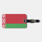 Étiquette À Bagage Balise Drapeau biélorusse patriotique (Dos horizontal)