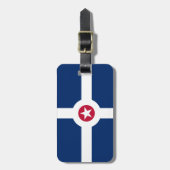 Étiquette À Bagage Balise Drapeau d'Indianapolis, Indiana (Devant Vertical)