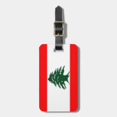 Étiquette À Bagage Balise Drapeau Liban (Devant Vertical)