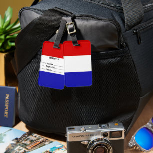 Étiquette À Bagage Balise Drapeau Personnalisé De France Bagage