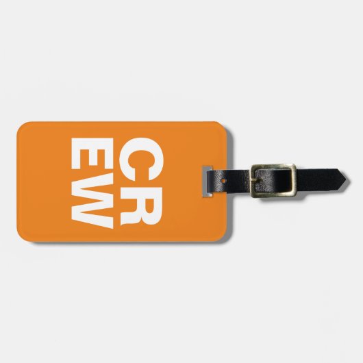 ÉTIQUETTE À BAGAGE BALISE - ÉQUIPAGE (Devant horizontal)