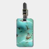 Étiquette À Bagage Balise et sangle d'image Turquoise Gemstone (Devant Vertical)