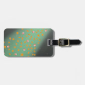 Étiquette À Bagage Balise Feuilles d'automne et bagages Rose (Devant horizontal)