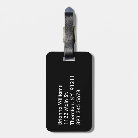 Étiquette À Bagage Balise Flamants roses de baiser Mme Bagage (Dos Vertical)