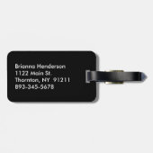 Étiquette À Bagage Balise Flamants roses du soir et paume Feuille (Dos horizontal)