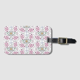 Étiquette À Bagage Balise Fleur et Vin