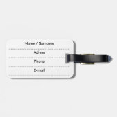 Étiquette À Bagage Balise Fun Black Cat Falling Down Luggage (Dos horizontal)