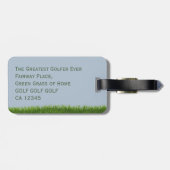 Étiquette À Bagage Balise Golf Ball Monogram Golf Sacs Bagages (Dos horizontal)