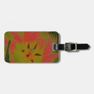 Étiquette À Bagage Balise gothique lustrée rouge Tulipe personnalisée