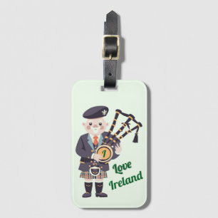 Étiquette À Bagage Balise "I Love Ireland"Bagage acrylique