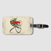 Étiquette À Bagage Balise initiale R, Red Hot Poker (Devant Horizontal)