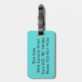 Étiquette À Bagage Balise Jacquard moderne du milieu du siècle (Dos Vertical)