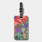 Étiquette À Bagage Balise Jardin floral Twilight (Devant Vertical)