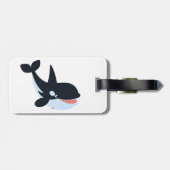 Étiquette À Bagage Balise Joli Cartoon Killer Whale Bagage (Dos horizontal)