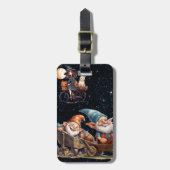 Étiquette À Bagage Balise Jolie Petite Sorcière Et Joyeuse Gnomes (Devant Vertical)