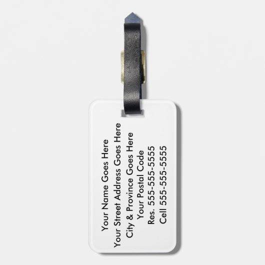 Étiquette À Bagage Balise Joyeuse Bagage Visage (Dos Vertical)