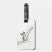 Étiquette À Bagage Balise Joyeuse Souris Plus Bagage (Dos Vertical)