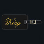 Étiquette À Bagage Balise King Luggage avec bracelet en cuir<br><div class="desc">Balise King Luggage avec bracelet en cuir</div>
