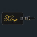 Étiquette À Bagage Balise King Luggage avec bracelet en cuir<br><div class="desc">Balise King Luggage avec bracelet en cuir</div>