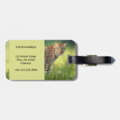 Étiquette À Bagage Balise Leopard Big Cat Adventure Luggenture (Dos horizontal)