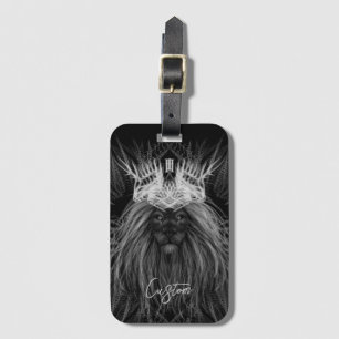 Étiquette À Bagage Balise Lion avec monogramme de la Couronne