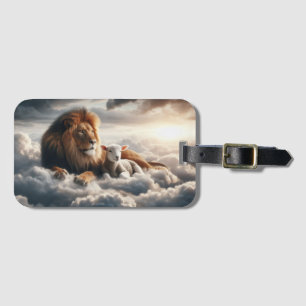 Étiquette À Bagage Balise Lion et agneau