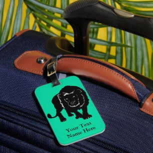 Étiquette À Bagage Balise Lion Luggage Personnalisé Votre texte et vo