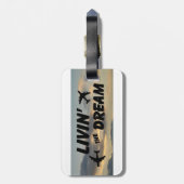 Étiquette À Bagage Balise Livin' The Dream Luggage (Dos Vertical)