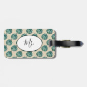 Étiquette À Bagage Balise M. Palm pour bagages turquoise imprimé (Dos horizontal)