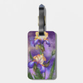 Étiquette À Bagage Balise magnifique Iris Flower Luggage (Dos Vertical)