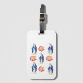 Étiquette À Bagage Balise Marie et bagages rose (Devant Vertical)