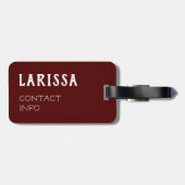 Étiquette À Bagage Balise Maroon Lacrosse My Heart Luggage (Dos horizontal)