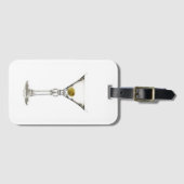 Étiquette À Bagage Balise Martini Acrylique (Devant Horizontal)