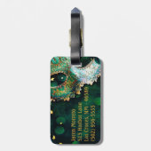 Étiquette À Bagage Balise Masquise Mascarade Masque Masque Hallo Mono (Dos Vertical)