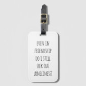 Étiquette À Bagage Balise Même Dans L'Amitié (Devant Vertical)