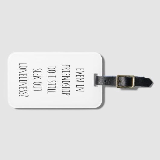 Étiquette À Bagage Balise Même Dans L'Amitié (Devant Horizontal)