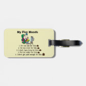 Étiquette À Bagage Balise Mes bagages Cinq Humeurs (Dos horizontal)