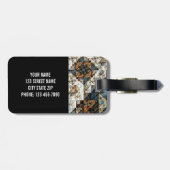 Étiquette À Bagage Balise Nature Géométrique Motif Abstrait (Dos horizontal)