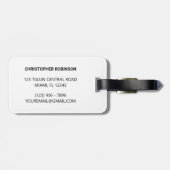 Étiquette À Bagage Balise Nom du soccer et monogramme (Dos horizontal)