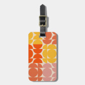 Étiquette À Bagage Balise orange jaune moderne du milieu du siècle br (Devant Vertical)