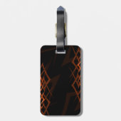Étiquette À Bagage Balise orange sur la valise noire "Thorn" (Dos Vertical)