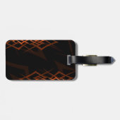 Étiquette À Bagage Balise orange sur la valise noire "Thorn" (Dos horizontal)