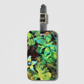 Étiquette À Bagage Balise Papillon et Rodilius Fleur (Devant Vertical)