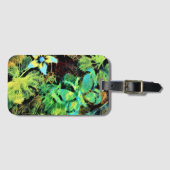 Étiquette À Bagage Balise Papillon et Rodilius Fleur (Devant Horizontal)