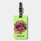 Étiquette À Bagage Balise Personnalisable Carnaval des Caraïbes (Devant Vertical)