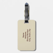 Étiquette À Bagage Balise personnalisée de bagage pirate mort (Dos Vertical)