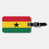 Étiquette À Bagage Balise Personnalisée Du Drapeau De Bagage Du Ghana (Devant horizontal)